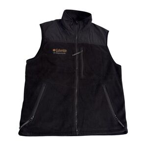 Columbia Men's Black Titanium Tech Fleece Sleeveless Vest, Large